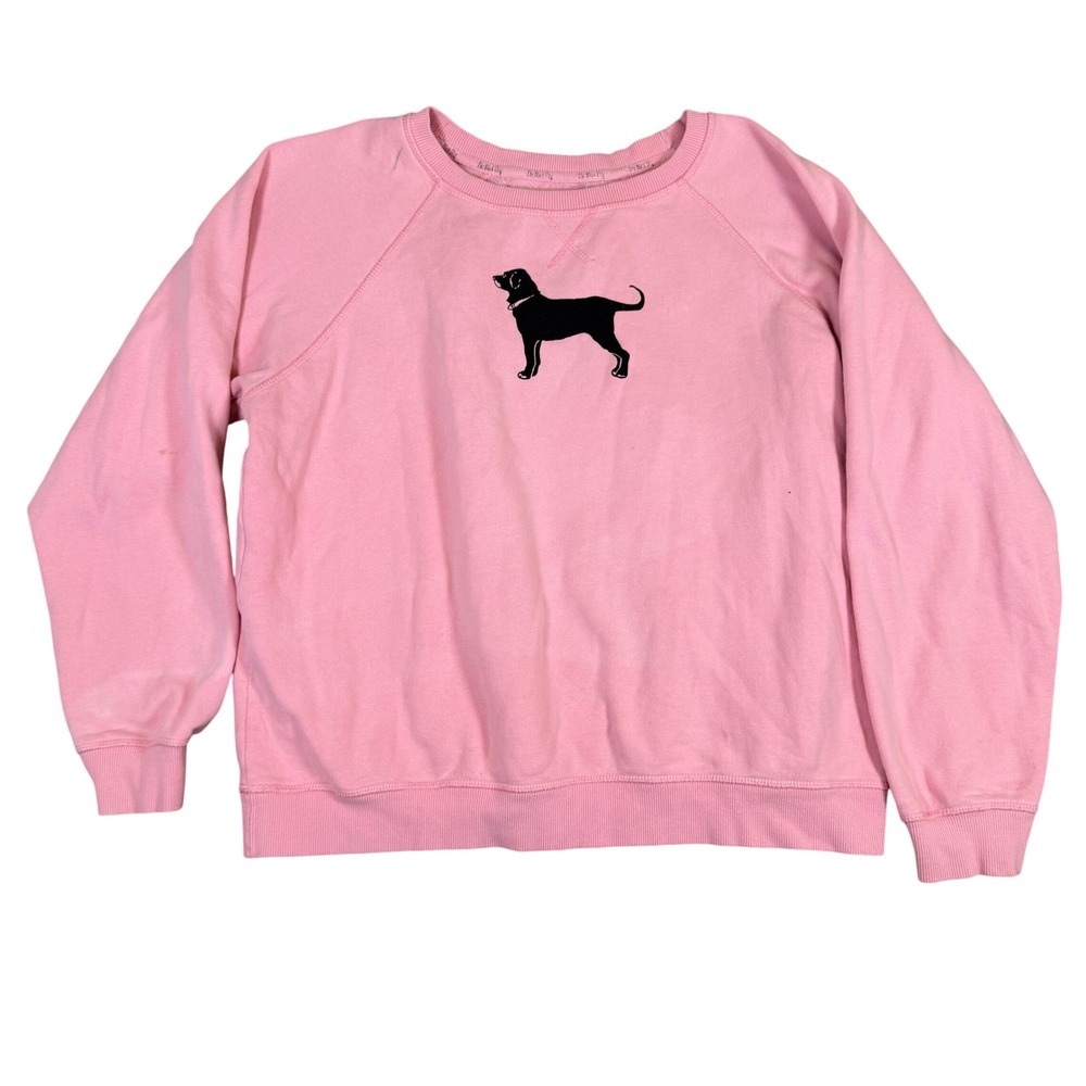 The Black Dog Martha's Vineyard Pink Graphic Crewneck Sweatshirt Large Raglan
